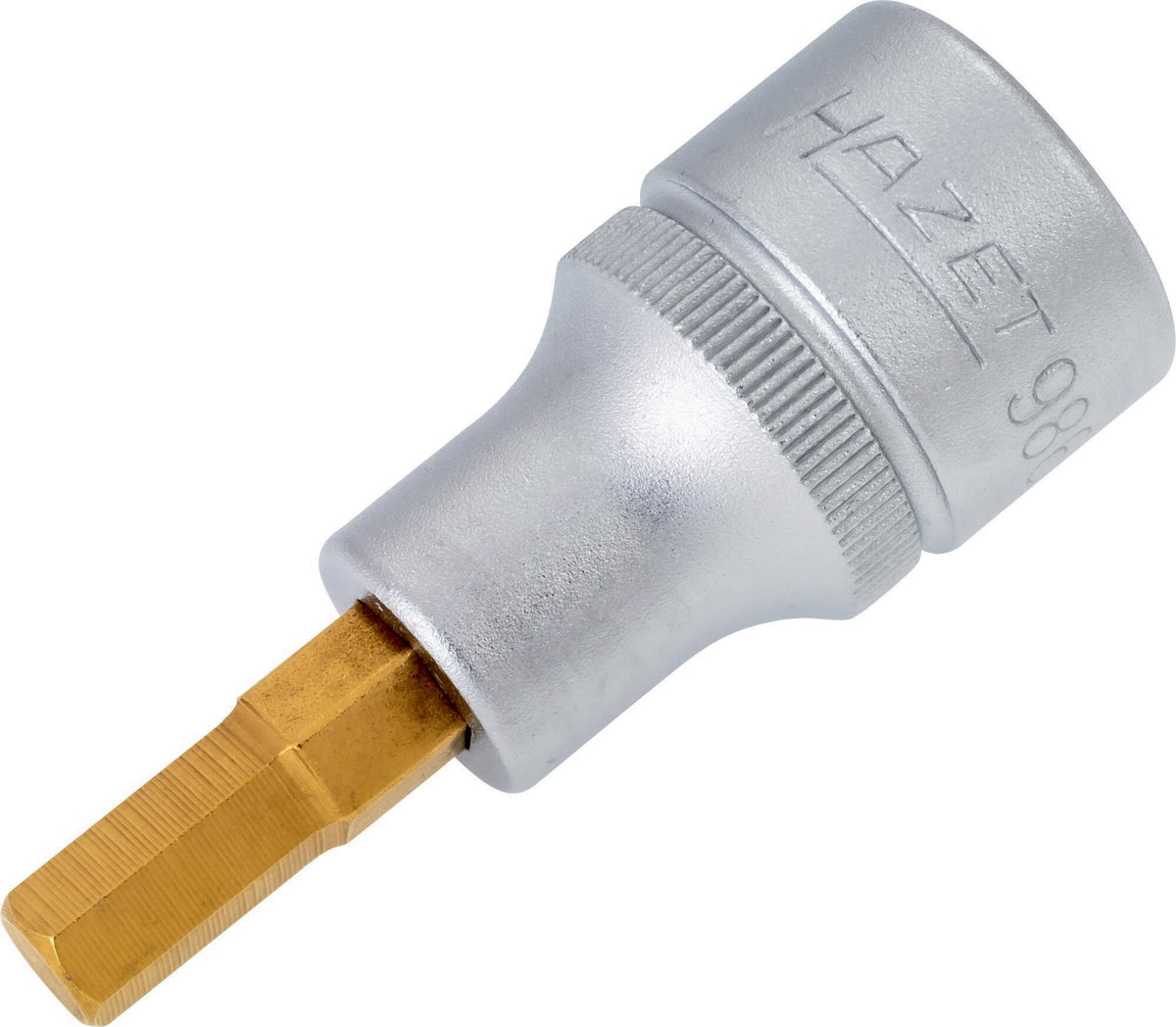 HAZET Steckschlüsseleinsatz 986-4 1/2 Zoll Innen-6-kant SW 4 mm Länge 60 mm TIN-beschichtet