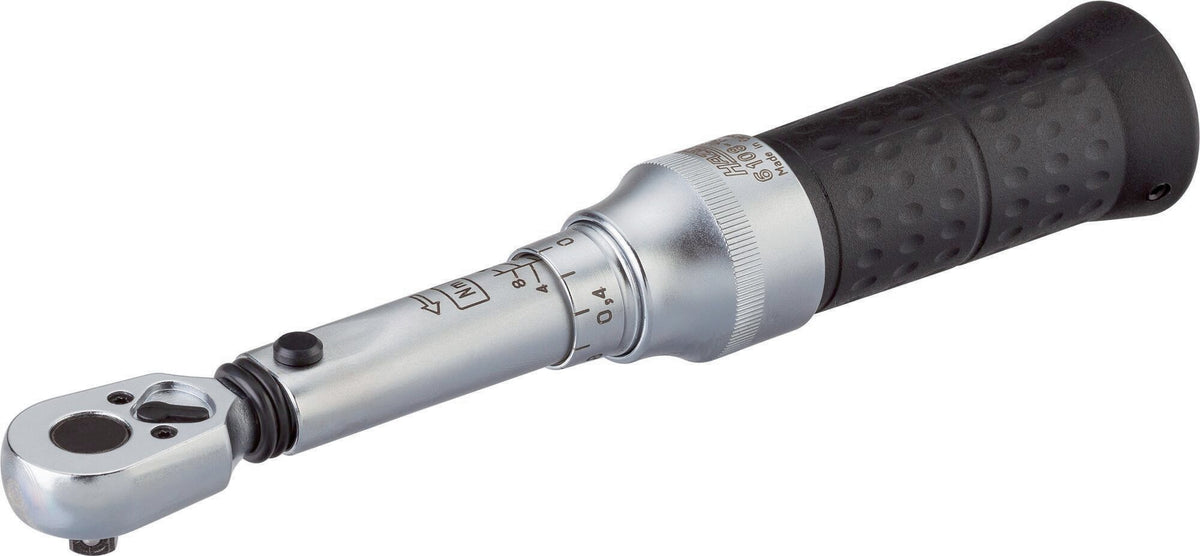 HAZET Drehmomentschlüssel 6108-1CT 1/4 Zoll 2-10 Nm mit Umschaltknarre und Kalibrierschein