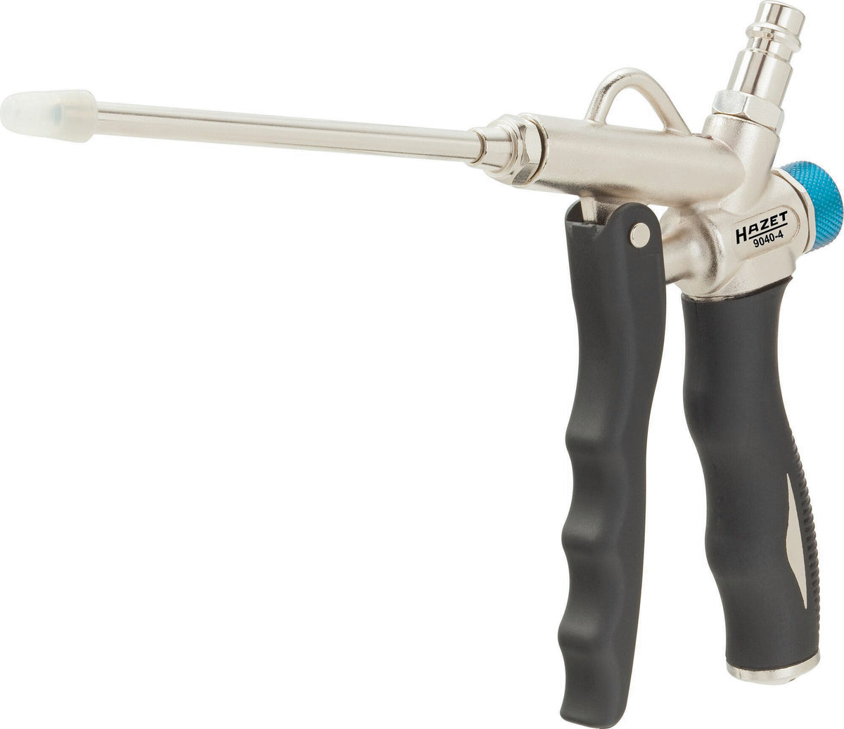 HAZET Druckluftausblaspistole 9040-4 mit Kupplungsstecker DN 7,2 – Druckregulator & Kratzschutz