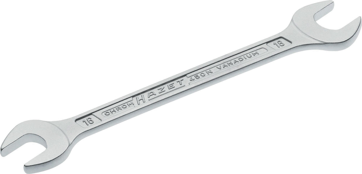 HAZET Doppelmaulschlüssel 450N 4x5 mm verchromt – CV-Stahl, DIN 3110