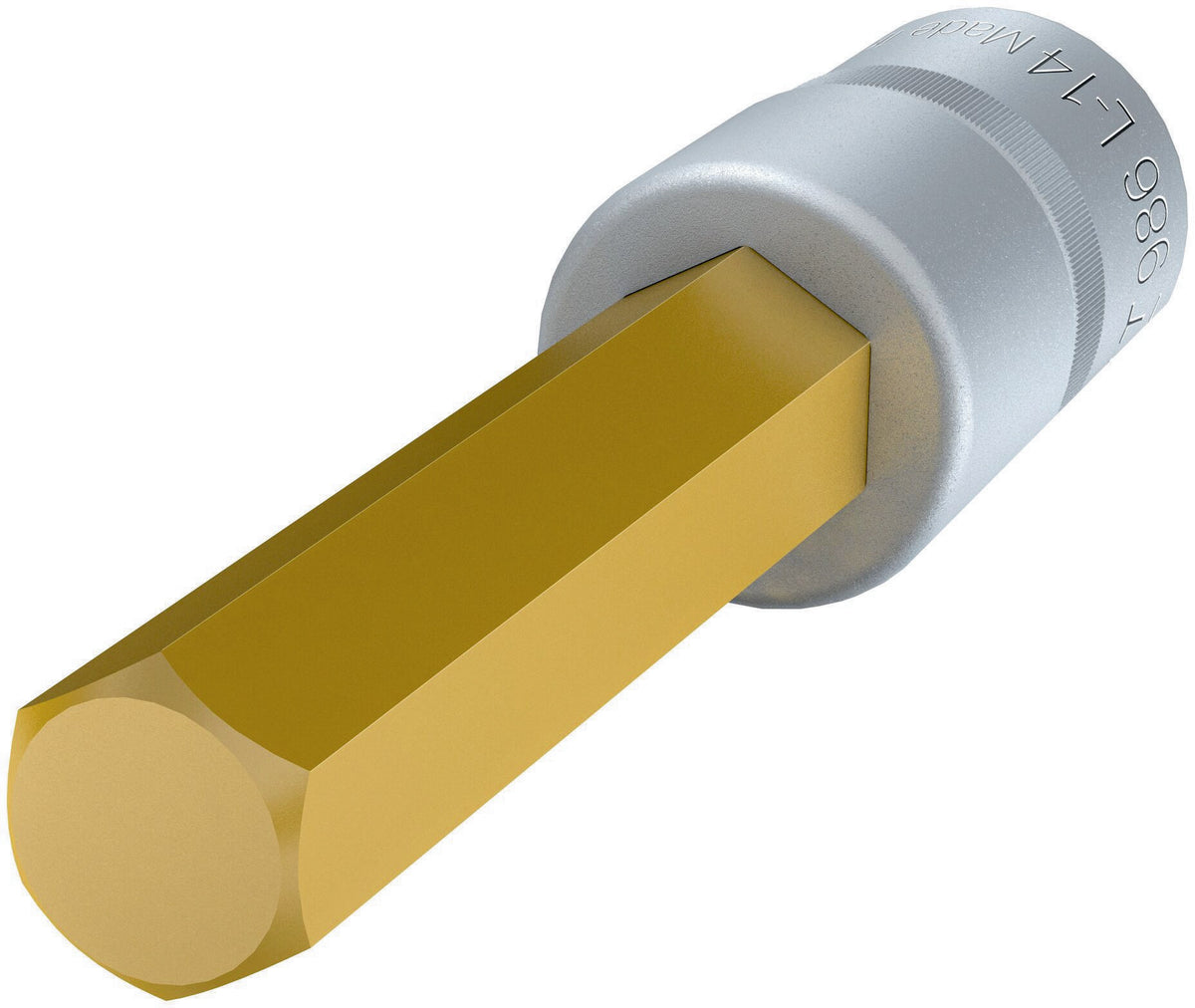 HAZET Steckschlüsseleinsatz 986-4 1/2 Zoll Innen-6-kant SW 4 mm Länge 60 mm TIN-beschichtet