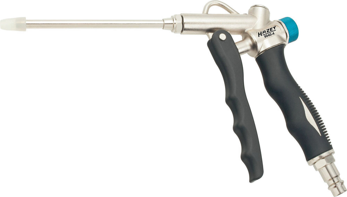 HAZET Druckluftausblaspistole 9040-4 mit Kupplungsstecker DN 7,2 – Druckregulator & Kratzschutz