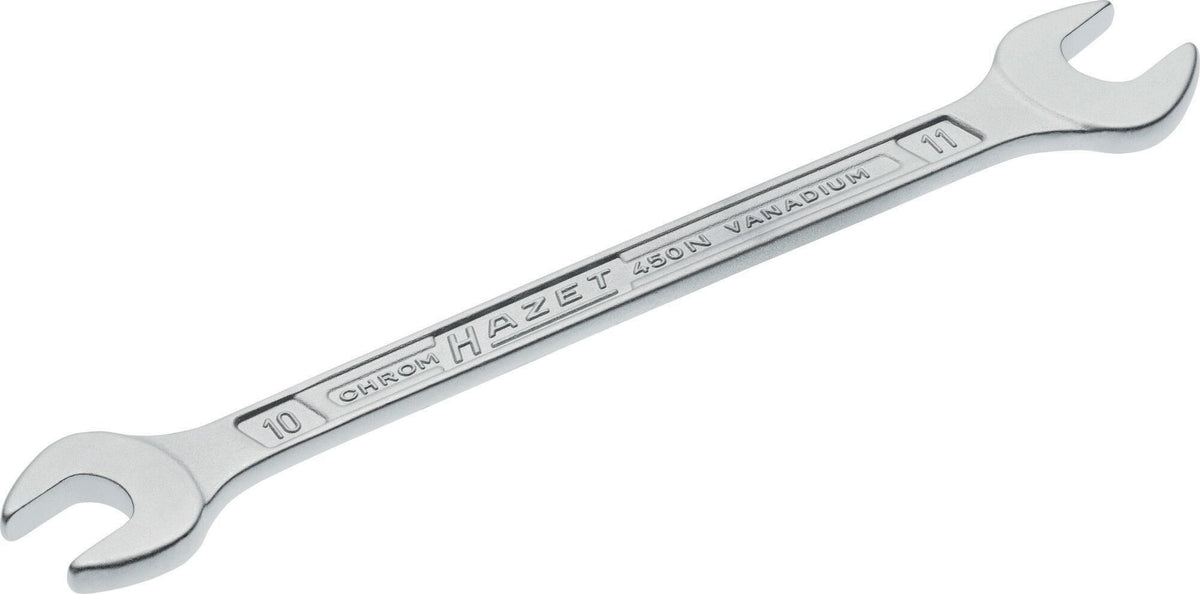 HAZET Doppelmaulschlüssel 450N 4x5 mm verchromt – CV-Stahl, DIN 3110