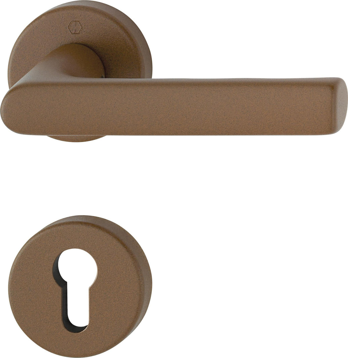 HOPPE Rosettengarnitur Hamburg 1700/42KB/42KBS Aluminium F7302 Struktur DIN L/R D/D