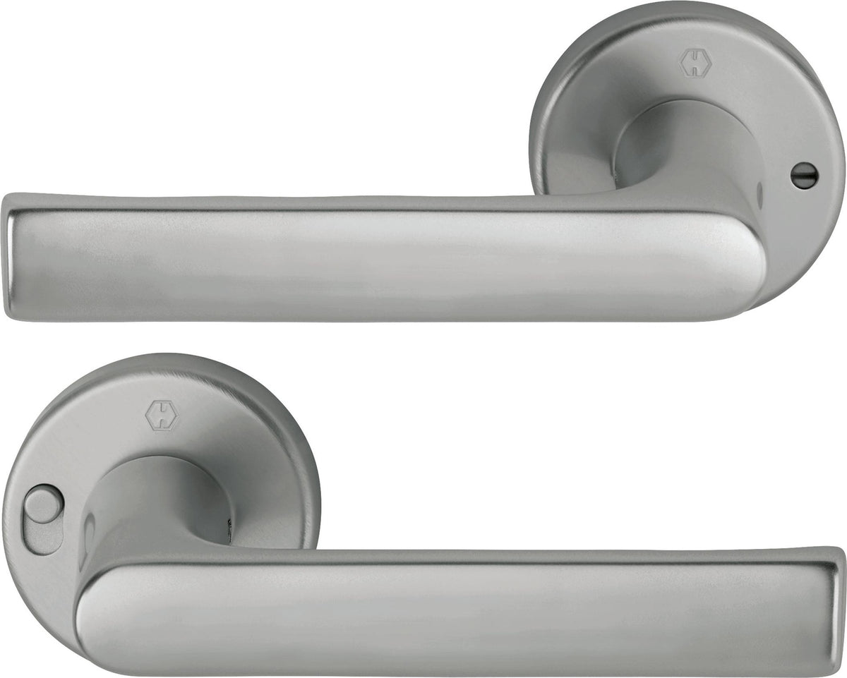 HOPPE Drückergarnitur Hamburg 1700/42VR Aluminium F1 rund mit MiniLock Verriegelung