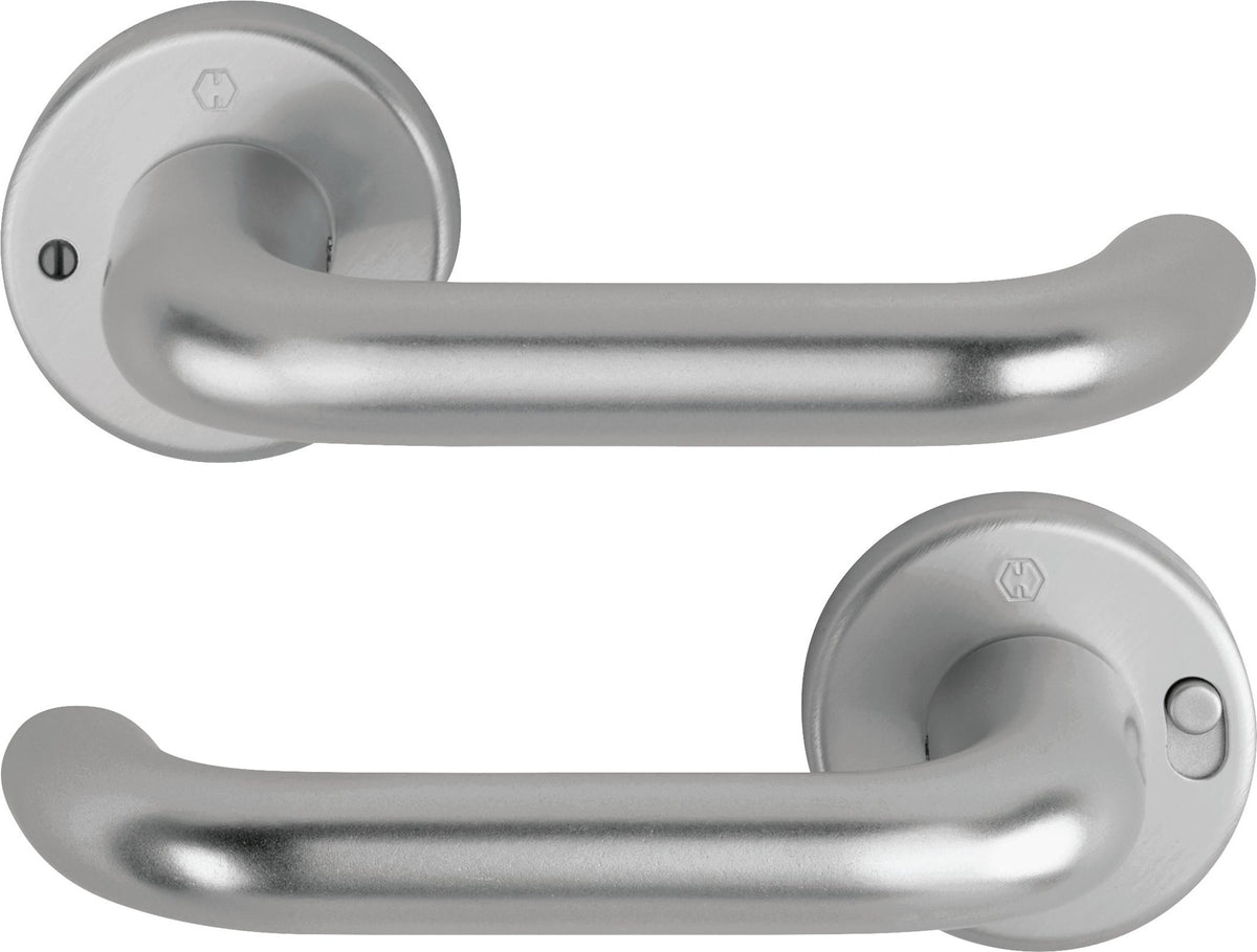 HOPPE Drückergarnitur Paris 138L/42VR Aluminium F1 rund DIN rechts mit MiniLock
