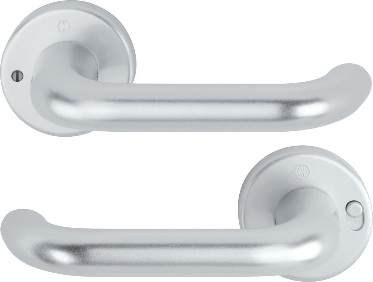 HOPPE Drückergarnitur Paris 138L/42VR Aluminium F1 rund DIN rechts mit MiniLock