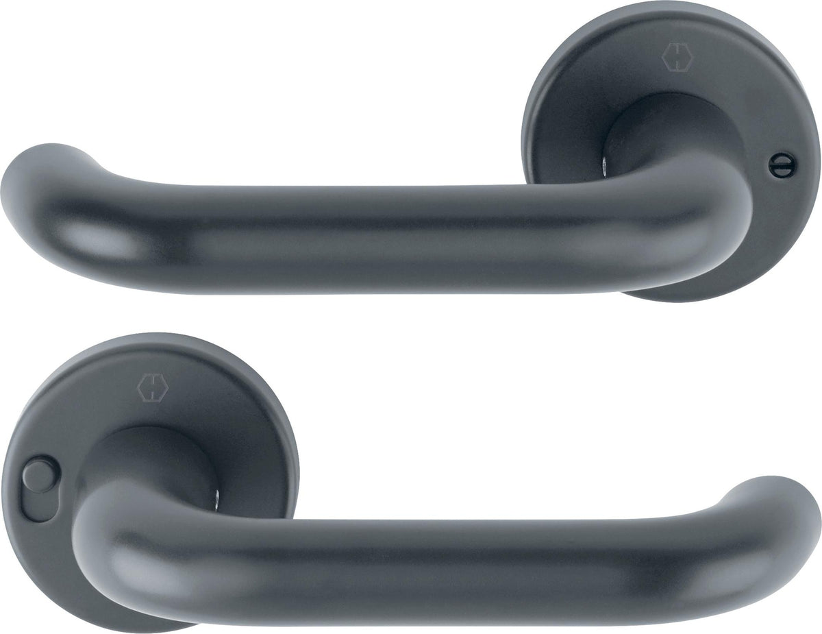 HOPPE Drückergarnitur Paris 138L/42VR Aluminium F1 rund DIN rechts mit MiniLock