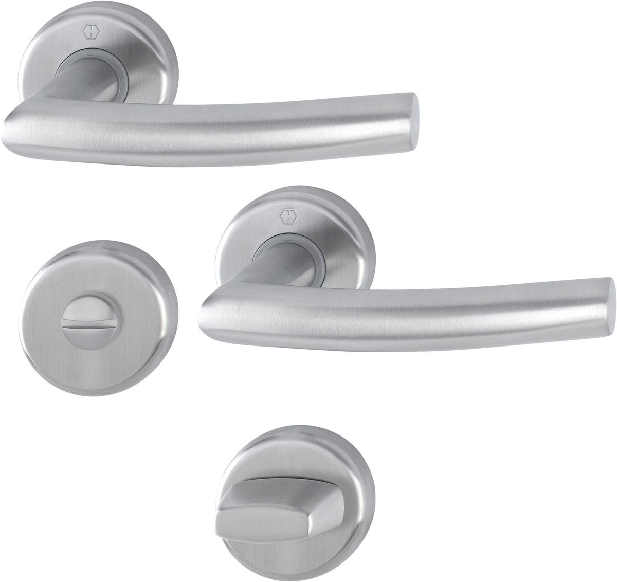 HOPPE Rosettengarnitur Alta E1433Z Edelstahl matt für Innentüren 37-42 mm