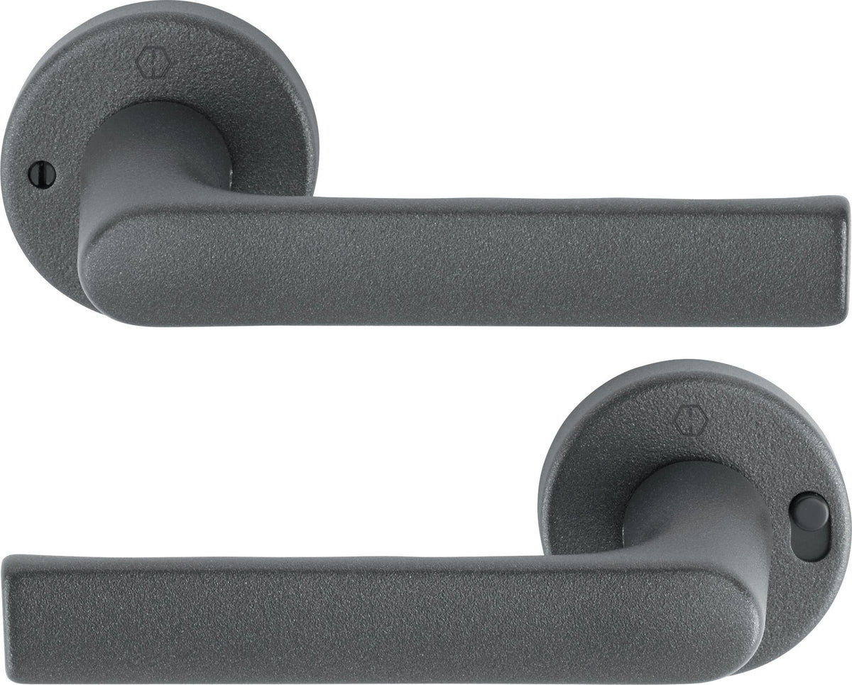 HOPPE Drückergarnitur Hamburg 1700/42VR Aluminium F1 rund mit MiniLock Verriegelung