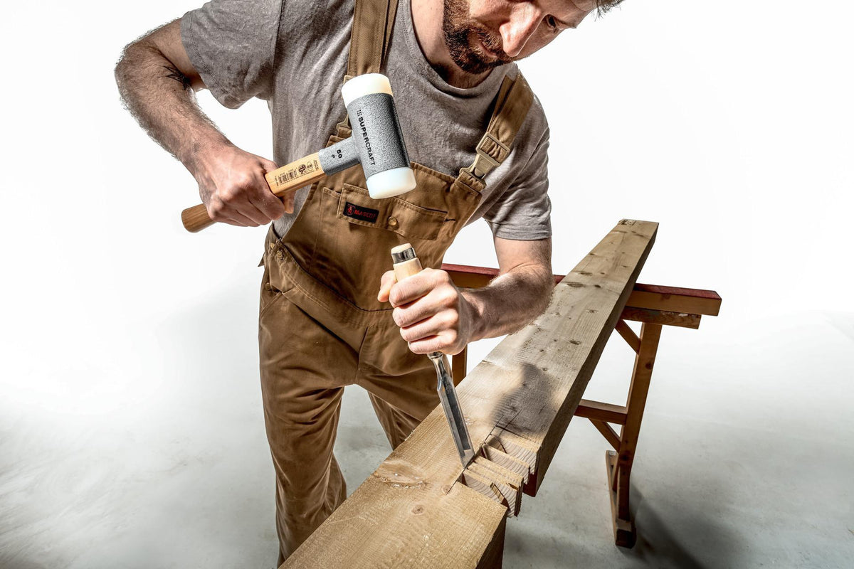 HALDER Schonhammer SUPERCRAFT Hickory 300 mm rückschlagfrei mit Nylon-Schlagköpfen