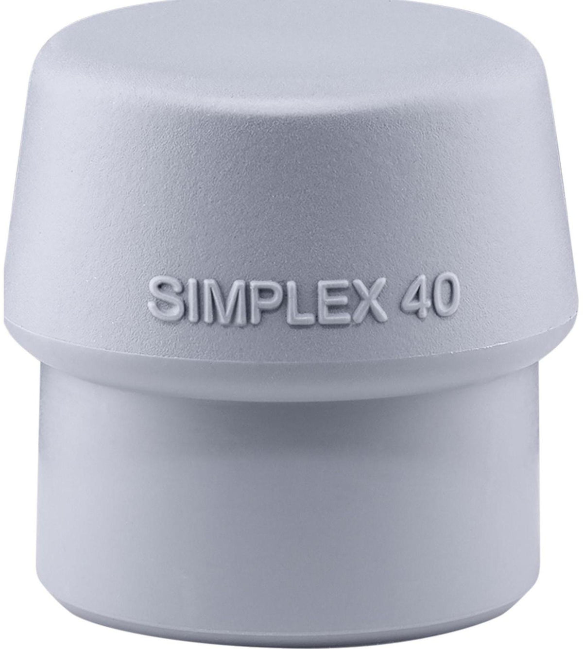 SIMPLEX Schonhammerkopf TPE-mid grau mittelhart 30 mm von HALDER – abriebfrei & lose