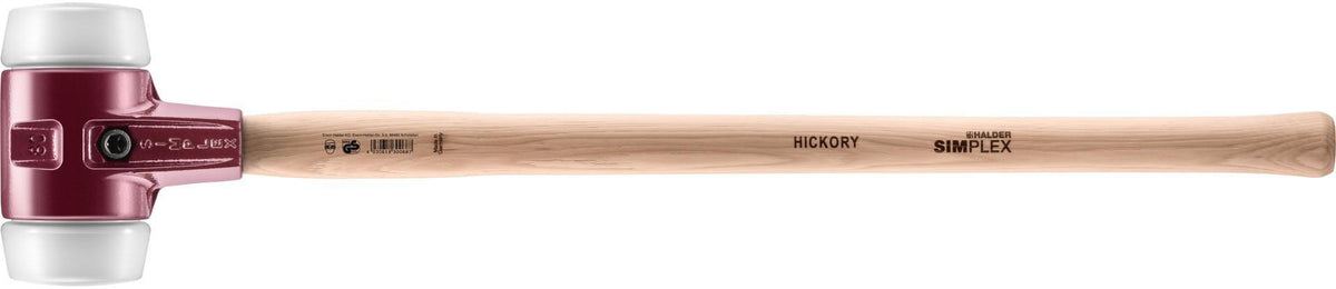 HALDER Vorschlaghammer SIMPLEX 80 mm Hickorystiel mittelhart Superplastik weiß