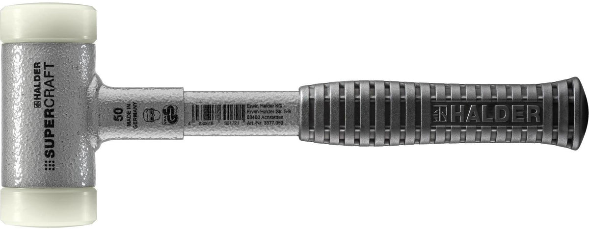 HALDER Schonhammer SUPERCRAFT, 335 mm, rückschlagfrei, harter Nylonkopf, Stahlrohrstiel