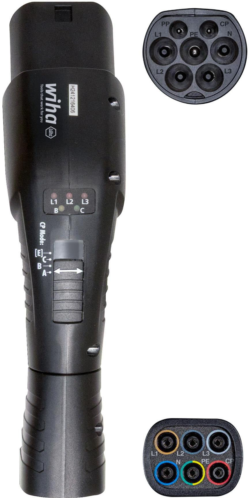 WIHA Messadapter Typ-2 Funktionsprüfung von Wallboxen mit LED-Anzeige