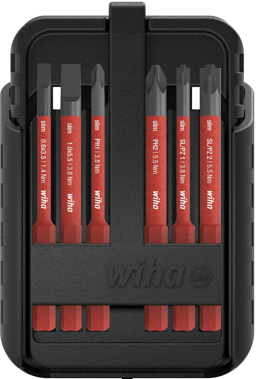 WIHA Wechselklingensatz slimBit electric 12-tlg. Schlitz/PH/(+/- PZD) Torx® VDE-isoliert