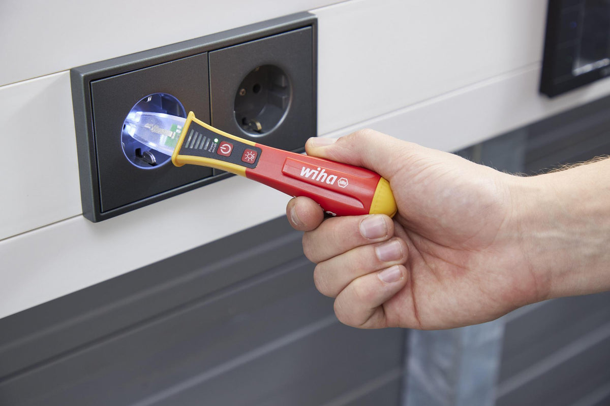 WIHA Spannungsprüfer SB 255-13 12-1000 V AC einpolig mit LED-Taschenlampe