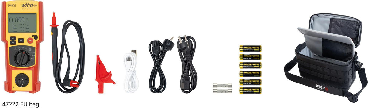 WIHA Gerätetester-Set PAT one in Tasche – Prüfgerät für VDE 0701/0702