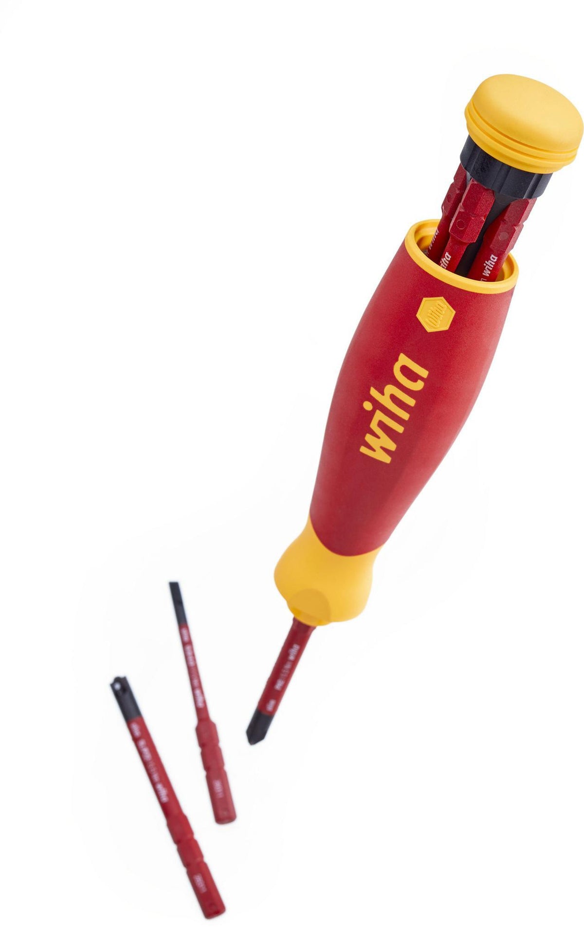 Wiha Magazinbithalter 45296 4-teilig VDE isoliert Schlitz/PH/+- mit Bitmagazin PocketMax electric