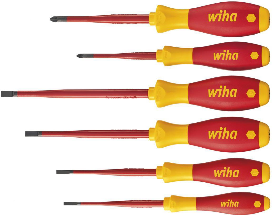 Wiha Schraubendrehersatz 3201 K6 6-teilig Schlitz/PH slim fix VDE
