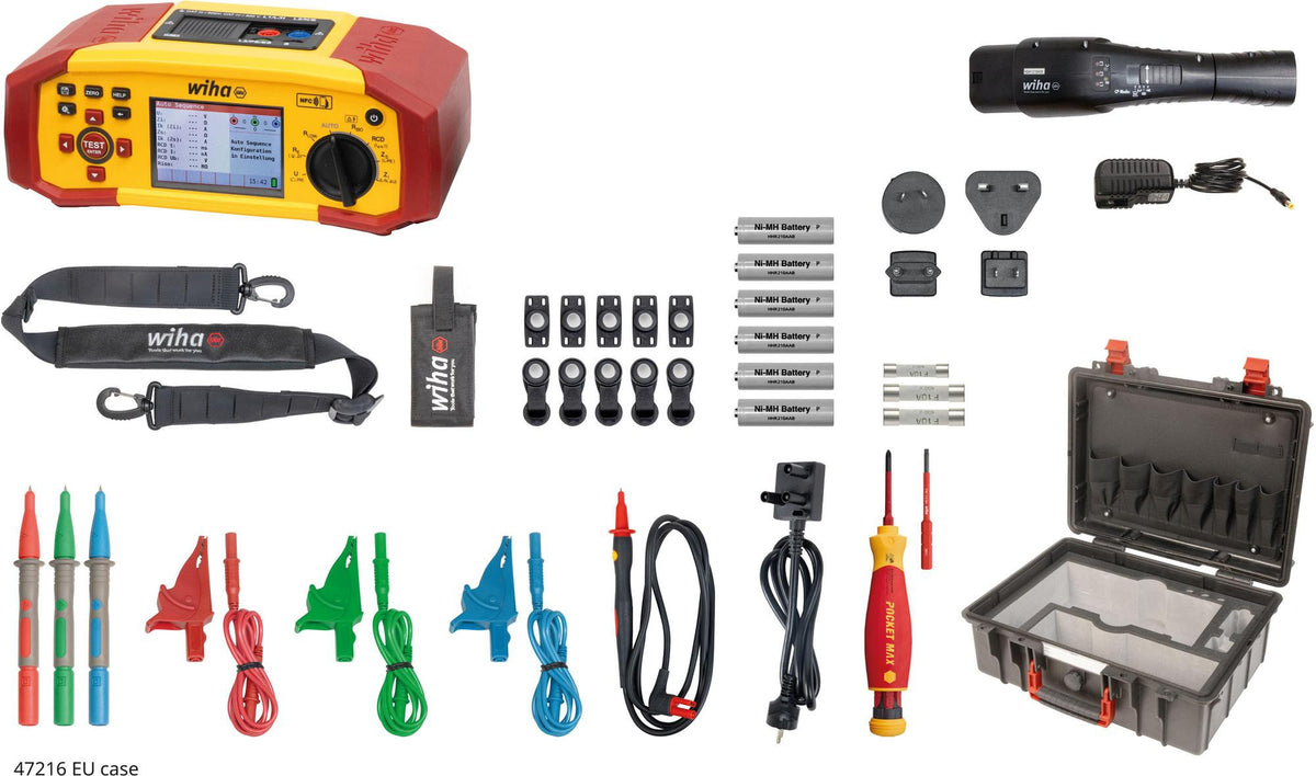 Wiha Installationstester-Set MFT one L-Case EU für Prüfungen nach DIN VDE 0100-600 und DIN VDE 0105-100