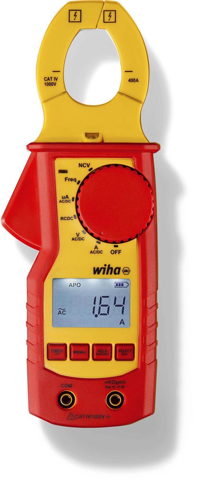 Wiha Stromzangenmultimeter bis 1.000 V AC CAT IV 1.000 V – True RMS, 400 A, IP40