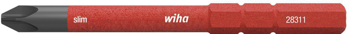 WIHA SlimBit electric VDE-Wechselklinge Schlitz 2,5 x 75 mm – Isoliert für Drehmomentgriffe