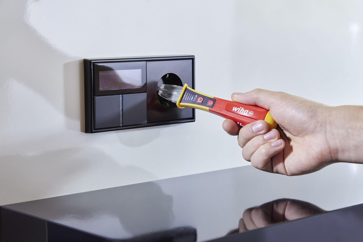 WIHA Spannungsprüfer SB 255-13 12-1000 V AC einpolig mit LED-Taschenlampe