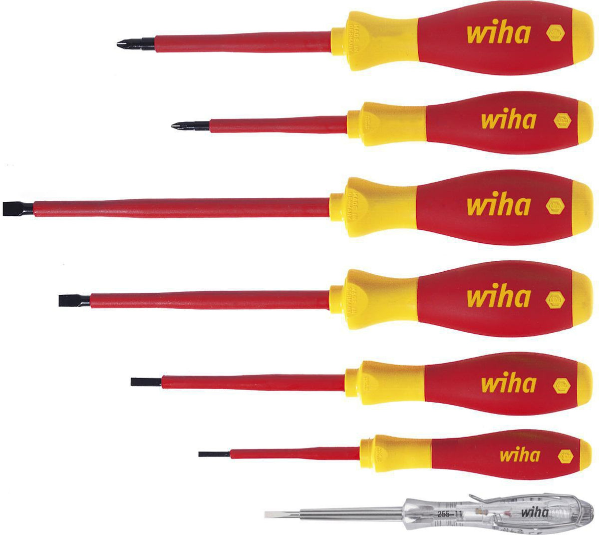 Wiha Schraubendrehersatz 320N K7 7-teilig VDE mit Spannungsprüfer