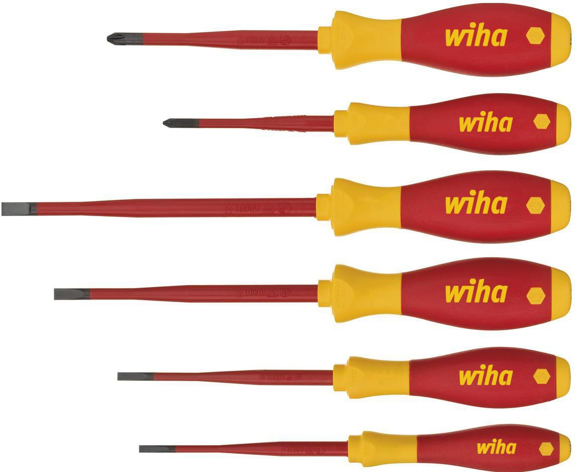 Wiha Schraubendrehersatz 3201 K6 6-teilig Schlitz/PH slim fix VDE