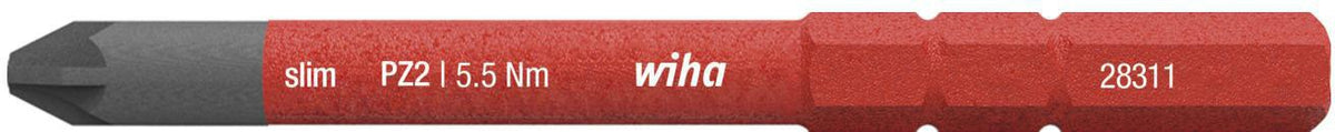 WIHA SlimBit electric VDE-Wechselklinge Schlitz 2,5 x 75 mm – Isoliert für Drehmomentgriffe