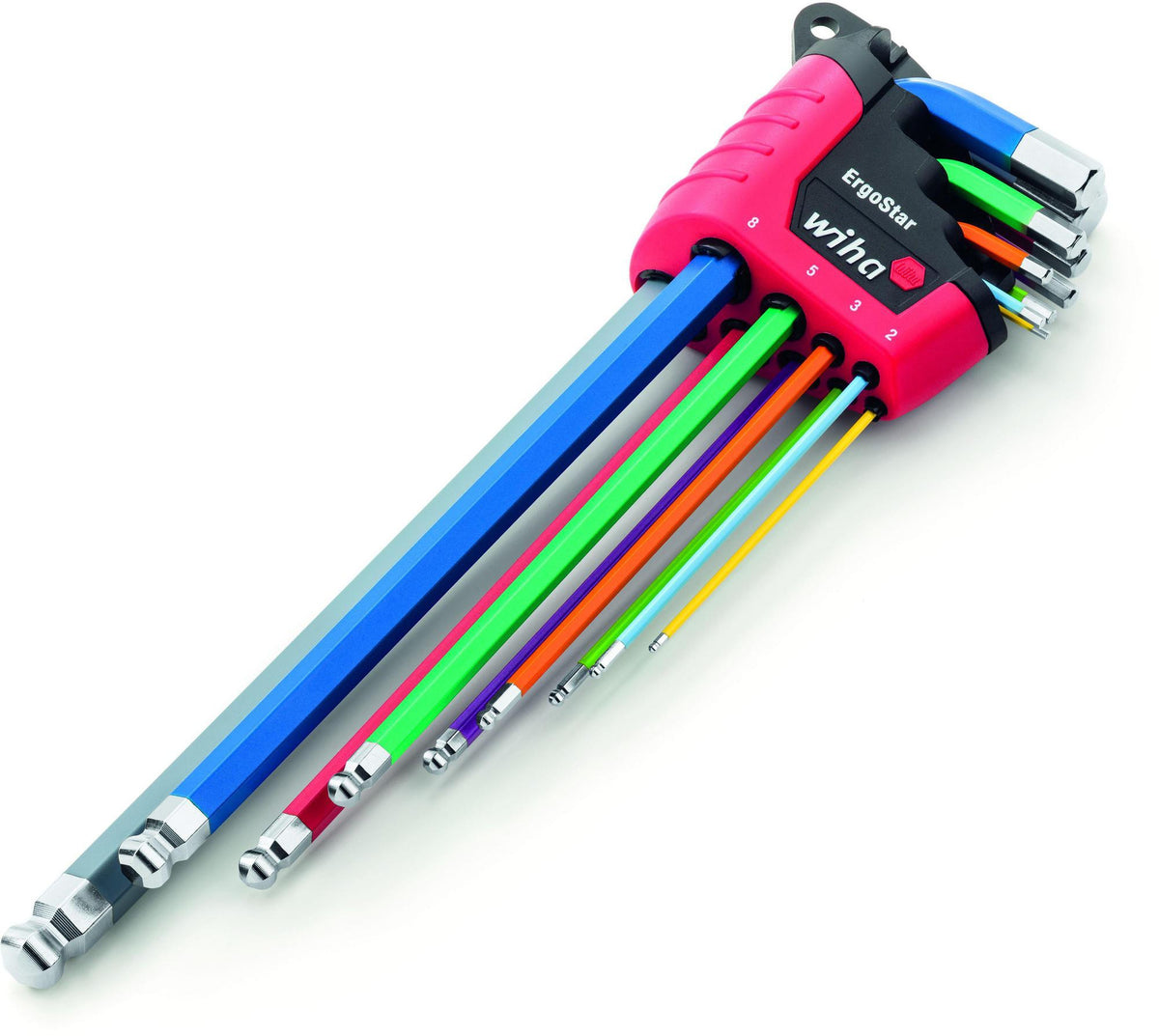 Wiha Sechskantwinkelschraubendreher-Satz 369F ErgoStar 10-teilig SW 1,5-10 mm mit Kugelkopf