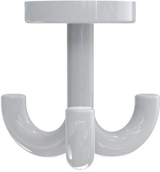 HEWI Dreifachhaken 477.90.050 – Drehbarer Mantelhaken, Polyamid, Stahlblau, Ø 50 mm