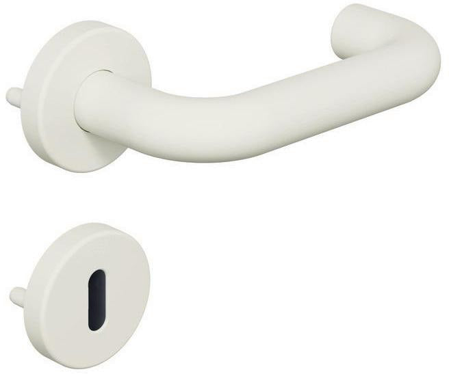 HEWI Zimmergarnitur 111PBR01.230 – U-Form Drückergarnitur, PZ, DIN L/R, tiefschwarz matt