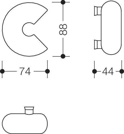 HEWI Hausnummer Ziffer 0 Spezial-Polyamid 99 reinweiß 165 mm Ø 33 mm