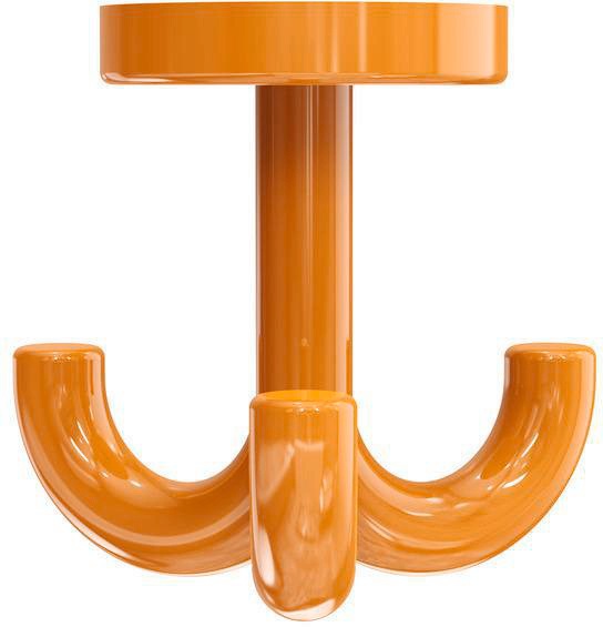 HEWI Dreifachhaken 477.90.050 – Drehbarer Mantelhaken, Polyamid, Stahlblau, Ø 50 mm