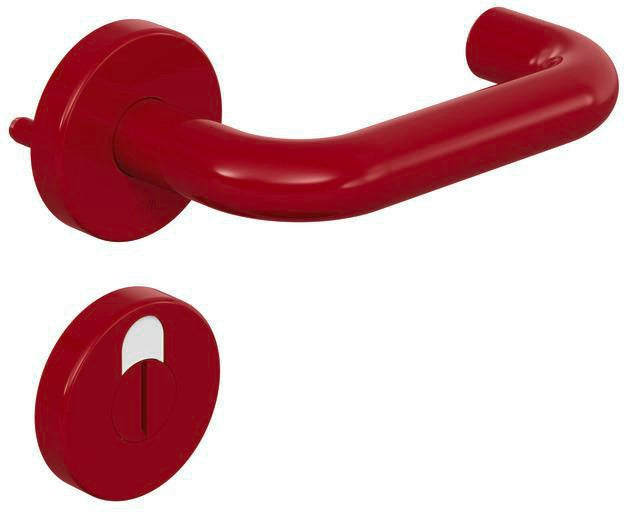 HEWI Rosettengarnitur 111R02.130 U-Form, DIN L/R, R-Technik, rubinrot, Kunststoff
