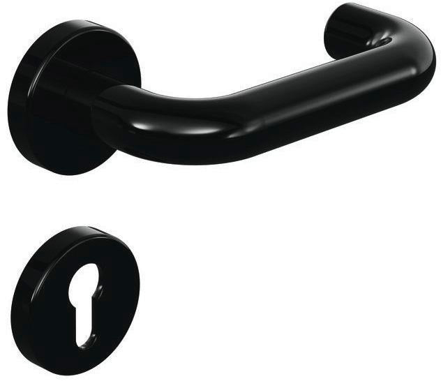 HEWI Rosetten-Drückergarnitur 111R02.230 U-Form FBM DIN L/R D/D – Rubinrot