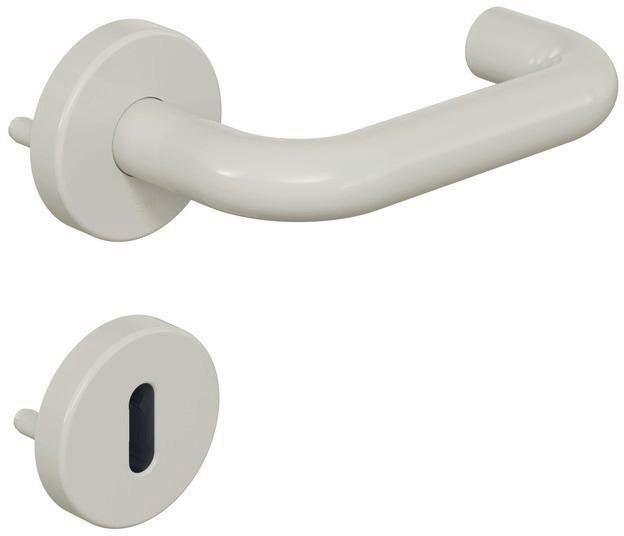 HEWI Rosettengarnitur 111R02.130 U-Form, DIN L/R, R-Technik, rubinrot, Kunststoff