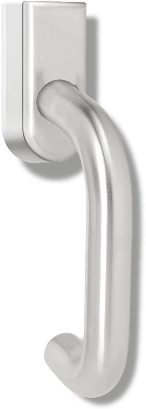 HEWI Fenstergriff 111XAFG Edelstahl matt geschliffen mit Druckzylinder und Vierkantstift 7 mm