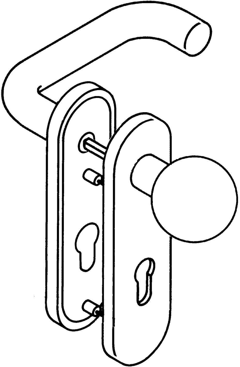 HEWI Wechselgarnitur 111R13.113 Kurzschild PZ rubinrot für Türstärke 38-48 mm