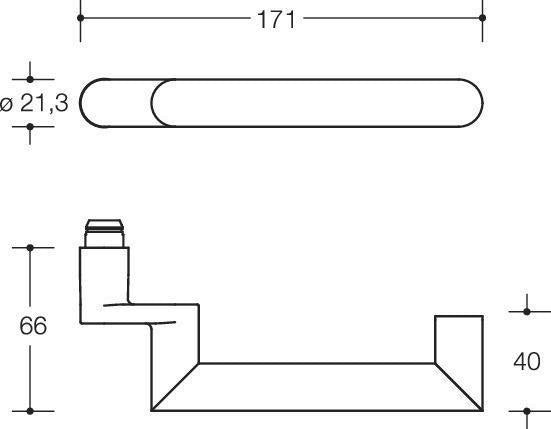 HEWI Rosettengarnitur 162PBR01.640 – Profiltürgarnitur PZ tiefschwarz matt für Türstärke 38,1–48,0 mm