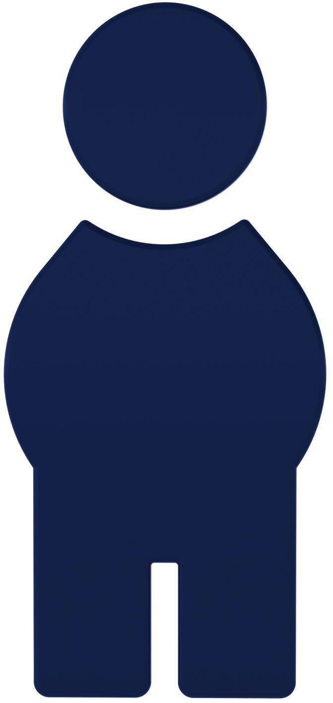 HEWI Symbol Mann 801.91.010 selbstklebend – Rubinrot, 150 mm, Polyamid
