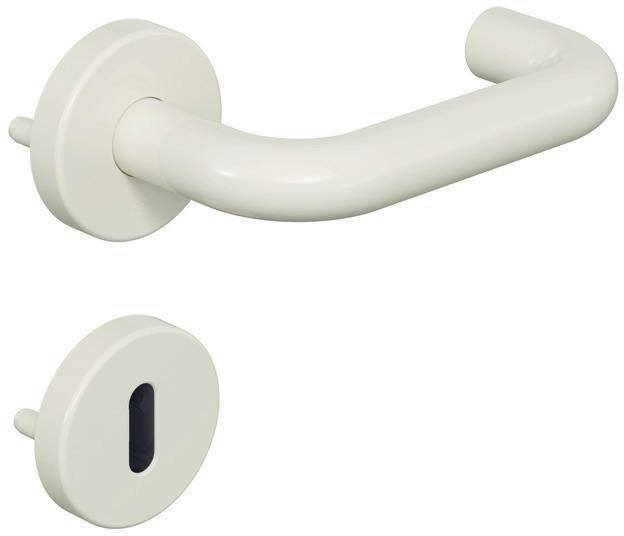 HEWI Rosettengarnitur 111R02.130 U-Form, DIN L/R, R-Technik, rubinrot, Kunststoff