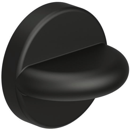 HEWI Schlüsselrosetten-Paar 306.23PB 90 – Rund, PZ, 55 mm, tiefschwarz matt, für Türstärke 38,1–48 mm