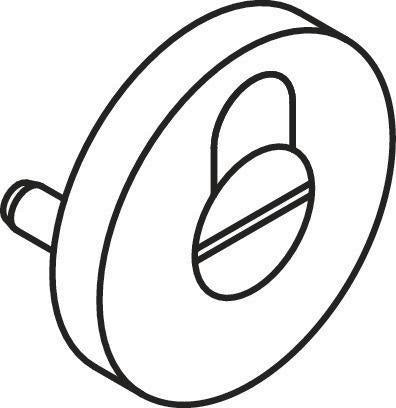 HEWI Schlüsselrosetten-Paar 306.23PB 90 – Rund, PZ, 55 mm, tiefschwarz matt, für Türstärke 38,1–48 mm