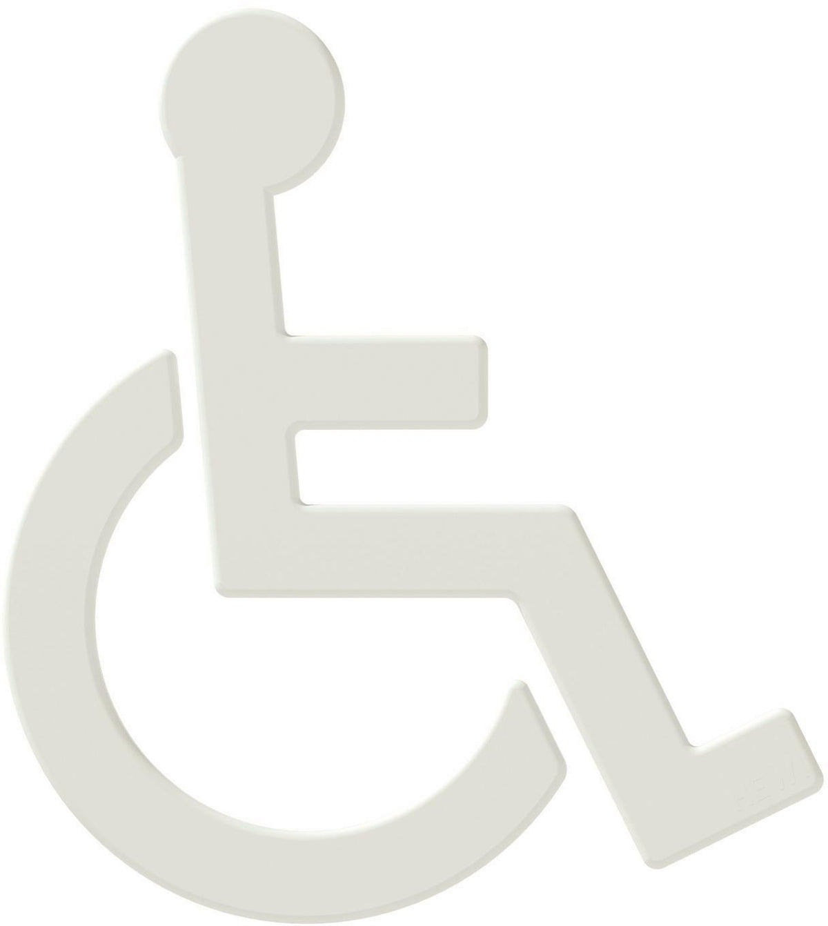 HEWI Symbol Barrierefrei 801.91.030 in Rubinrot – Selbstklebendes Polyamid-Symbol, 150 x 135 x 3 mm