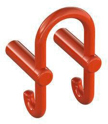 HEWI Garderobendoppelhaken Serie 801 – Senfgelb, Haken nach hinten, 90 mm
