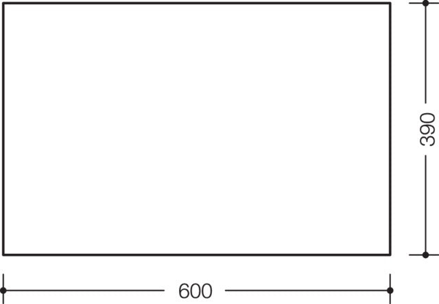 HEWI Kristallspiegel Serie 477, 600 x 390 mm, rechteckig, geschliffene Kanten