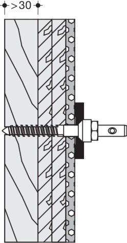 HEWI Rückenstütze Befestigungsset 801/805 Classic für Betonwände C20/C25